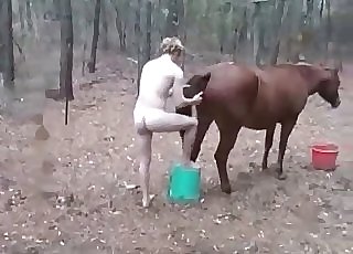 Horse enjoys perverted ass-fuck sex