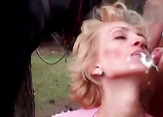 Fucking my fantastic wifey in front naked horse
